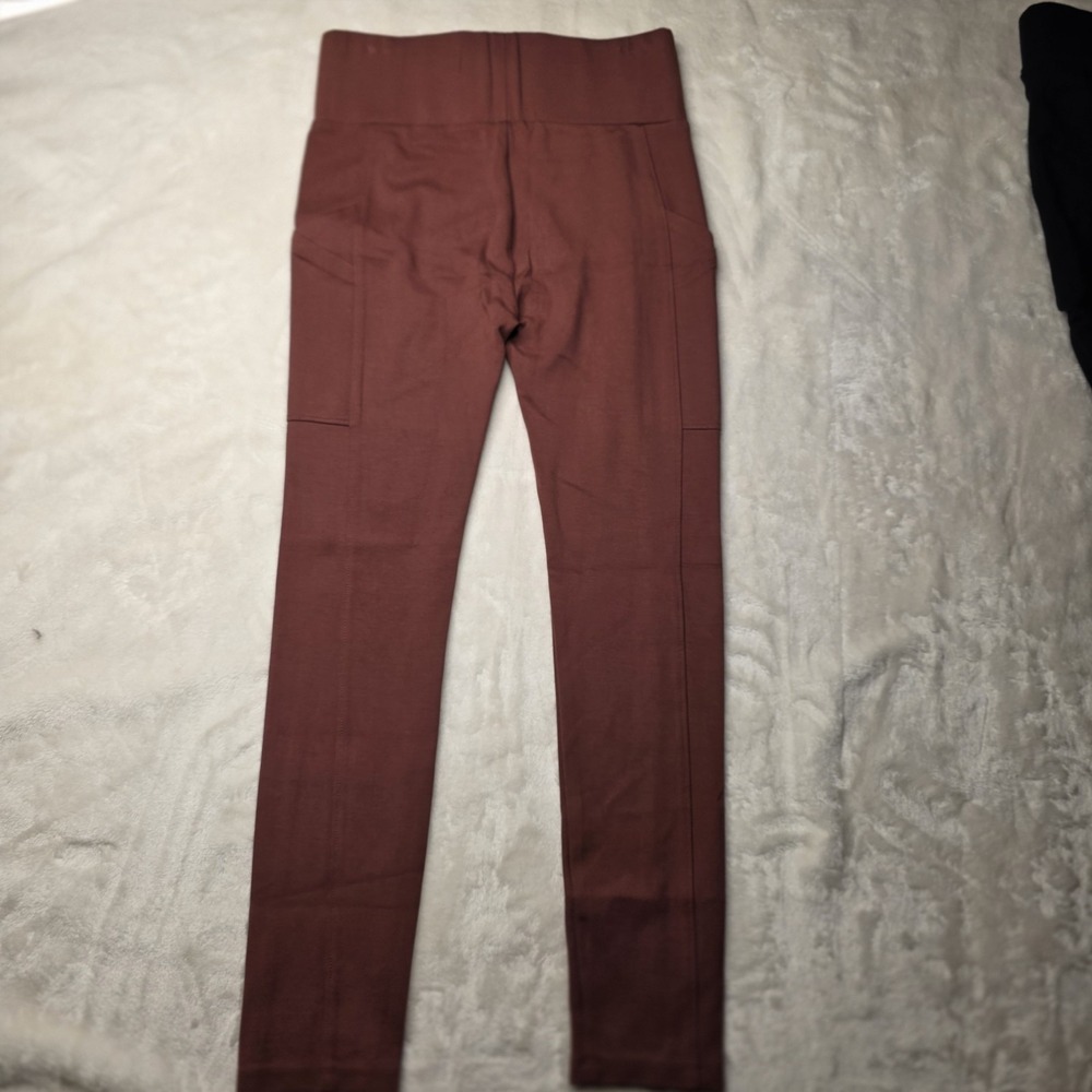 Lou & Grey for LOFT High Rise Leggings Pants Burgundy/ Terracotta Size XS